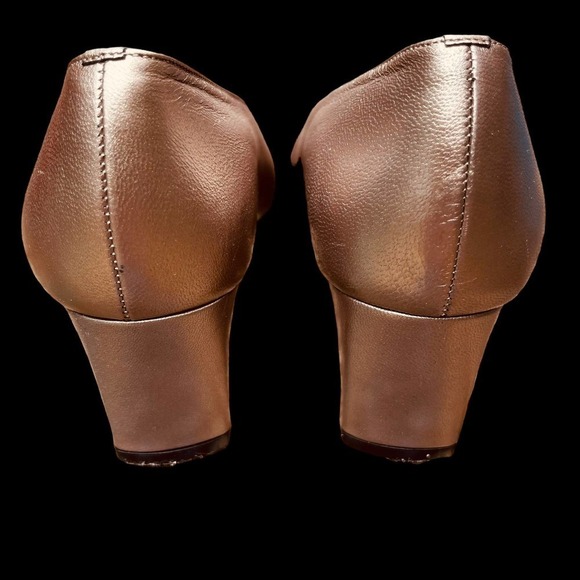 Renzo Fontanelli Stanley Eisenman’s Shoes Braid Woven Leather Metallic Taupe 6 B - Picture 4 of 11